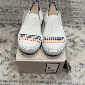 Rothy’s Girls Sneakers - White Rainbow Size: 1